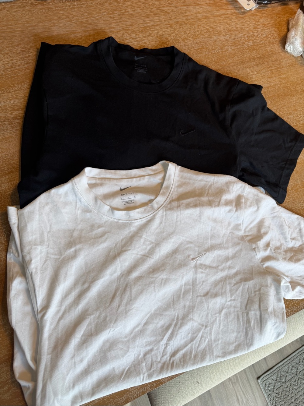 Bundle of 2 Nike Dri Fit Short Sleeve Crew Neck Tee Pack - Black & White